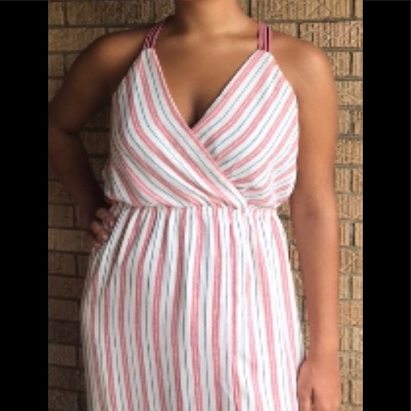 Monteau Pink And Blue Full Length Dress, Size Medium - Picture 3 of 7